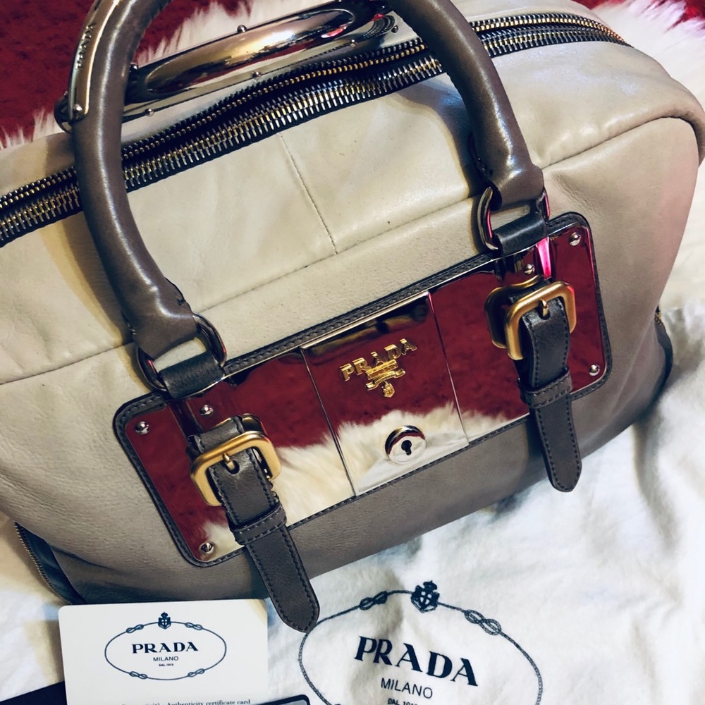 PRADA BAULETTO GLACE ZIPPERS GRADIENT/OMBRE